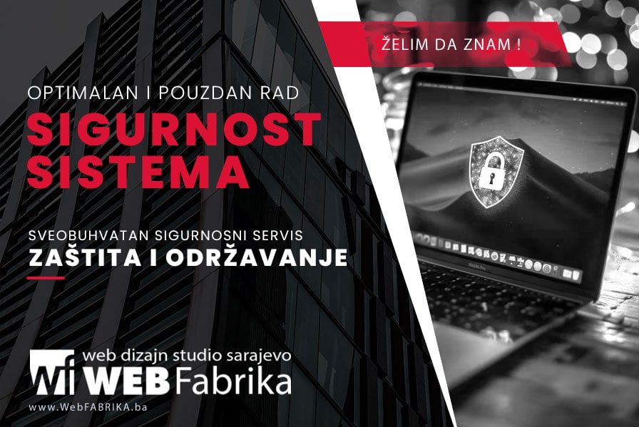 Zaštita, održavanje i administracija web stranica za sigurnost i stabilan rad.