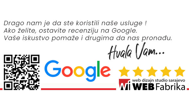 WebFABRIKA Sarajevo - Izrada web stranica | SEO optimizacija | Digitalni marketing